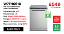 Whirlpool W7FHS51X dishwasher specifications