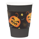 Fiesta Recyclable Halloween Cups Sleeves for 12oz Hot Cups (100 Pack)