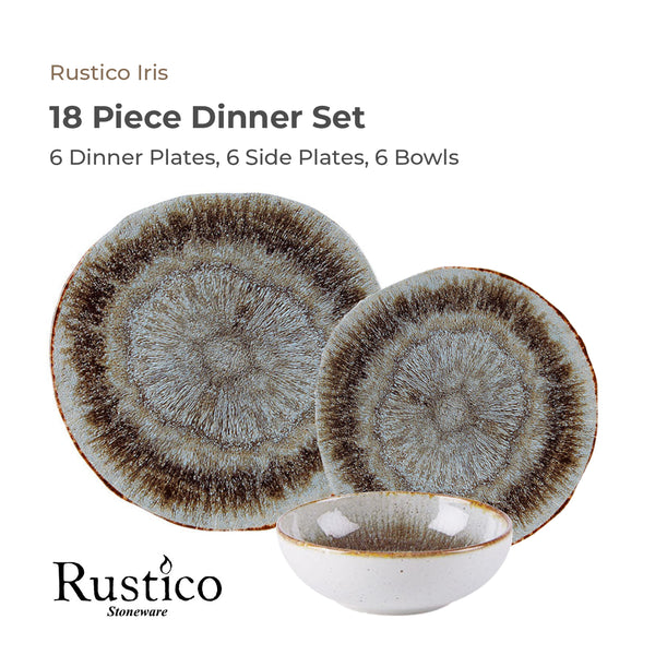 Rustico Iris 18-teiliges Tafelservice