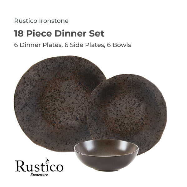 Rustico Ironstone 18-teiliges Tafelservice