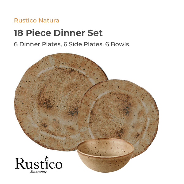 Rustico Natura 18-teiliges Tafelservice