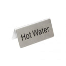 Stainless Steel Hot Water Table Sign