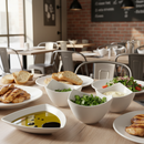 Triangular Bowl Cafe Setting