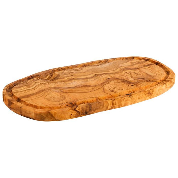 Servierbrett aus geöltem Holz mit Saftrille – 18,5 cm x 34,5 cm 