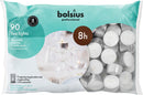 Bolsius White Tealights 8 Hour Burning Time - Pack of 90
