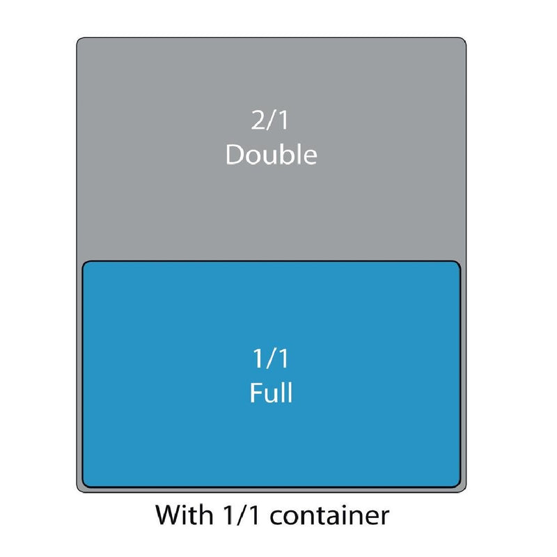 Vogue Polycarbonate 1/1 Gastronorm Container 200mm Black