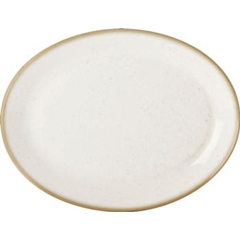 Porcelite Seasons Oatmeal Oval Plates 30 x 23cm / 12 x 9 - Pack of 6