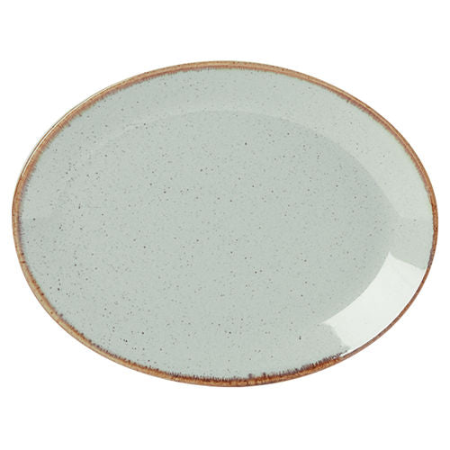 Porcelite Seasons Stone Oval Plates 30 x 23cm / 12 x 9 - Pack of 6