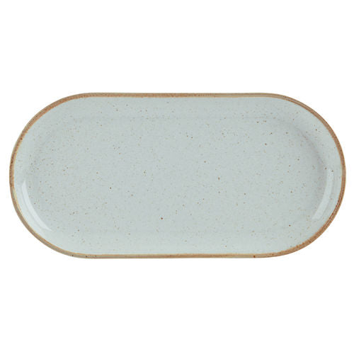 Porcelite Seasons Stone schmale ovale Teller 30 x 15 cm / 12 x 6 – 6 Stück