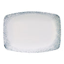 Enigma Ripple rechteckiger Teller aus feinem Porzellan, 27 cm, 6 Stück