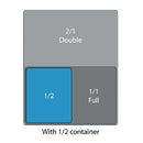 Vogue Polycarbonat 1/2 Gastronorm-Deckel, Schwarz