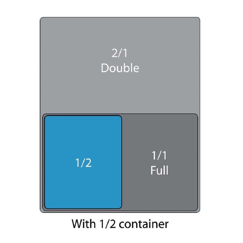 Vogue Polycarbonate 1/2 Gastronorm Container 200mm Clear