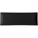 Classic Black Melamine Rectangular Plates - Pack of 12