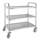 Stainless Steel 3 Tier Clearing Trolley Large