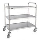 Stainless Steel 3 Tier Clearing Trolley Medium
