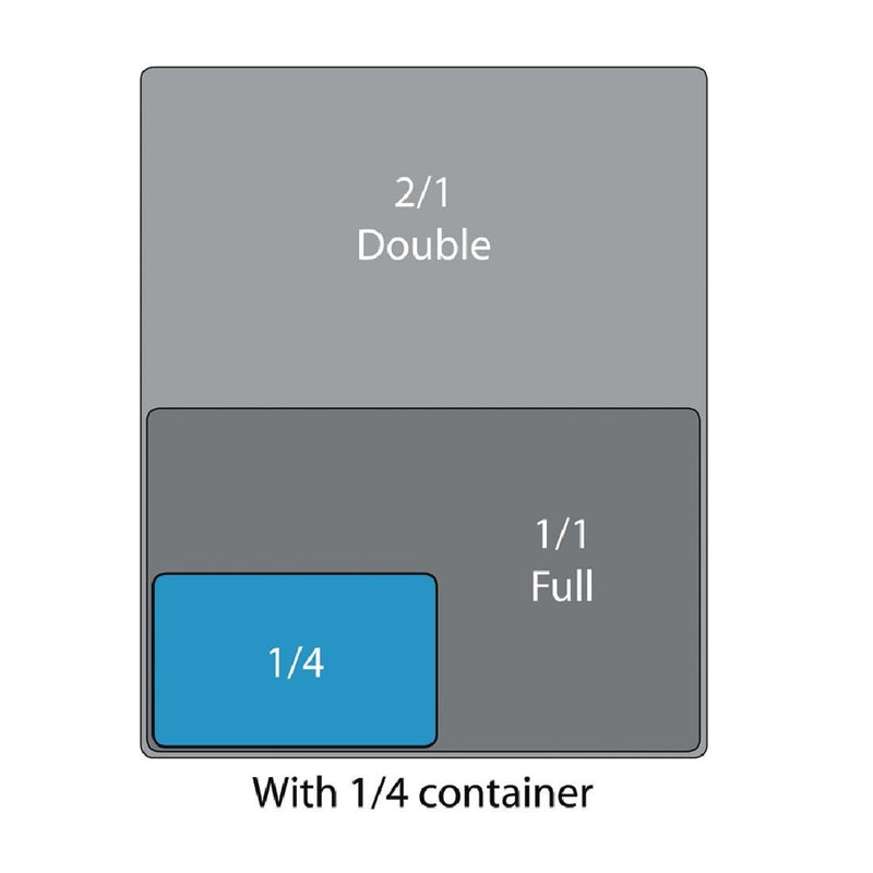 Vogue Polycarbonate 1/4 Gastronorm Container 100mm Clear