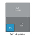 Vogue Stainless Steel 1/6 Gastronorm Notched Lid