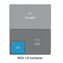 Olympia Whiteware 1/6 One Sixth Size Gastronorm 100 mm