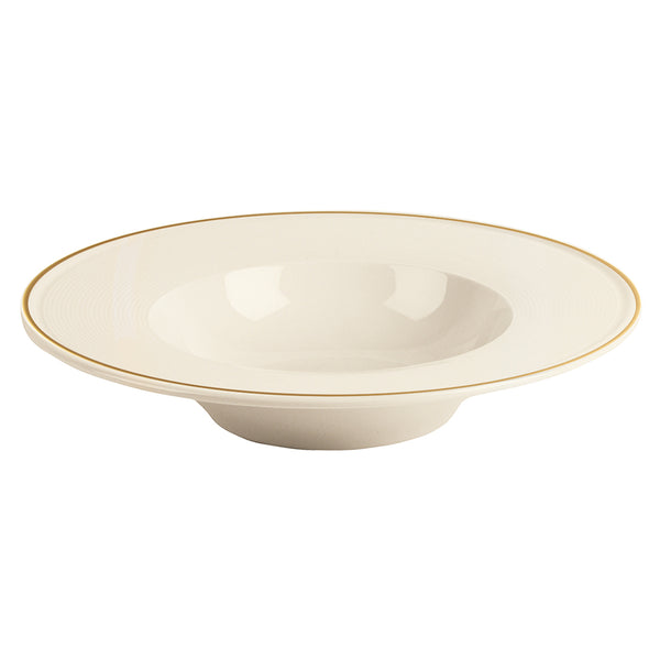 Line Gold Band Pasta Plates 25cm - Pack of 6