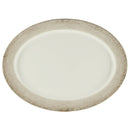 Ovaler Jazz-Teller aus Melamin mit Crackle-Finish-Rand