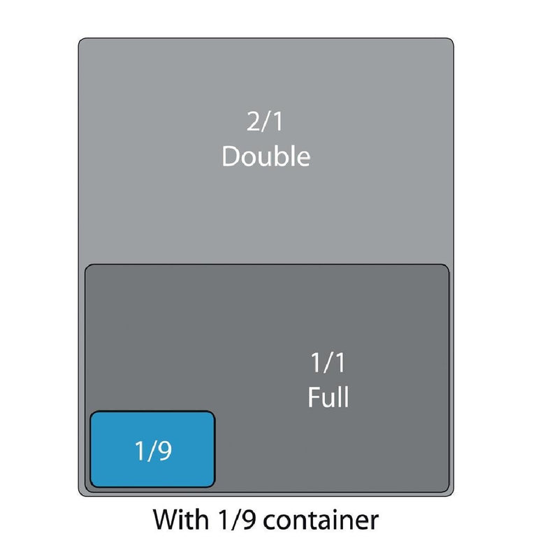 Vogue Polycarbonate 1/9 Gastronorm Container 65mm Clear