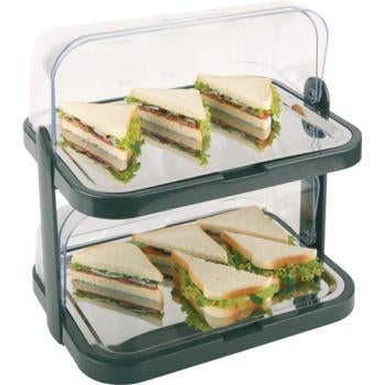 2 Tier Chilled Display Set. Plastic with Steel Trays - Kitchway.com