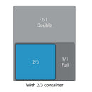 Vogue Edelstahl 2/3 Gastronorm-Tablett 100 mm