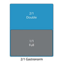 Vogue Edelstahl 2/1 Gastronorm-Tablett 65 mm