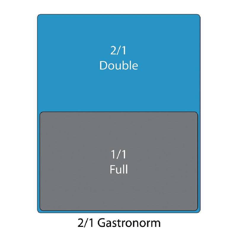 Vogue Edelstahl 2/1 Gastronorm-Tablett 65 mm