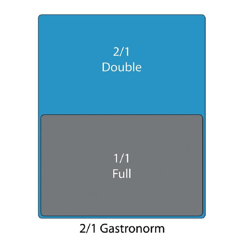 Vogue Edelstahl 2/1 Gastronorm-Tablett 150 mm