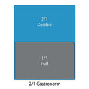 Vogue Edelstahl 2/1 Gastronorm-Tablett 100 mm