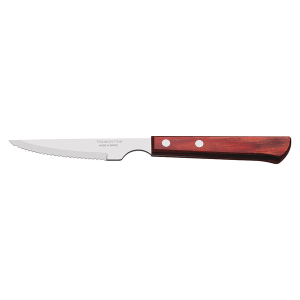 Tramontina Polywood Steakmesser mit rotem Griff (Dutzend)