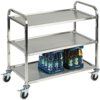 3 Tier Stainless Steel Serving Trolley - Kitchway.com