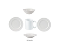 White Porcelain 30 Piece Crockery Dinner Set - Serves 6
