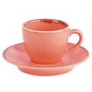 Porcelite Seasons Coral Espresso Cup Saucer 12cm / 4 ½â- Pack of 6