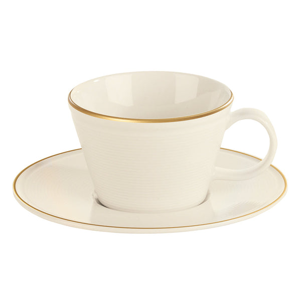 Line Gold Band Saucer 16cm- Pack of 6