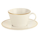 Line Gold Band Cappuccino Cup 25cl- Pack of 6