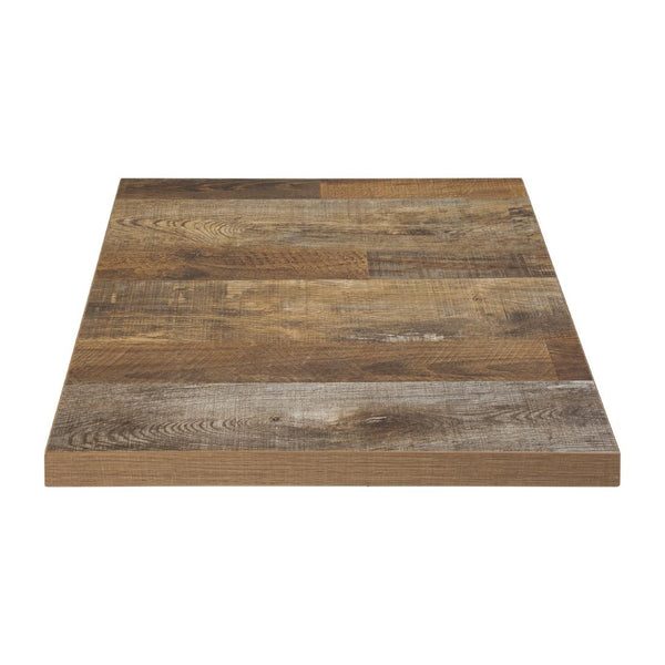 Bolero Pre-Drilled Square Table Top Urban Dark 600mm