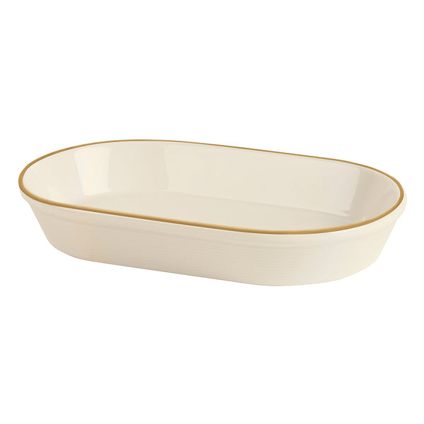 Line Gold Band Ovale Salatschüssel 16 cm – 6 Stück