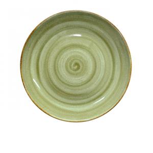 Java Decorated Coupe Plate Meadow Green 20cm 8.3" - Pack of 6