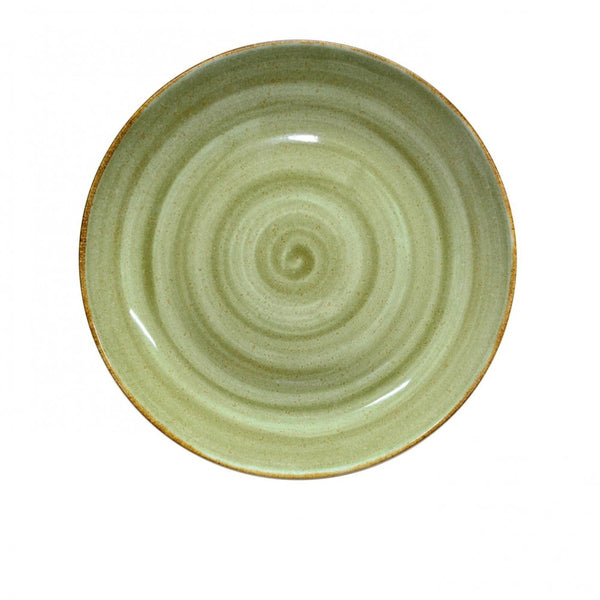 Java Decorated Coupe Plate Meadow Green 27cm 10.6" - Pack of 6