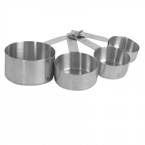 4-Piece Stainless Steel Measuring Cup Set - Kitchway.com