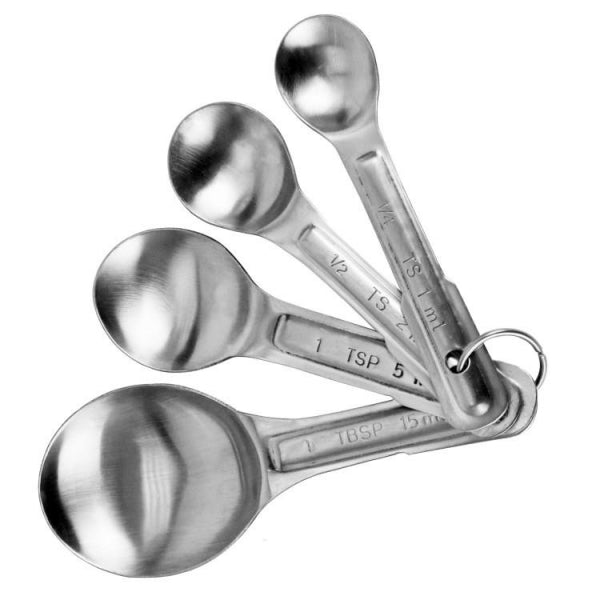 4-Piece Stainless Steel Measuring Spoon Set - Kitchway.com