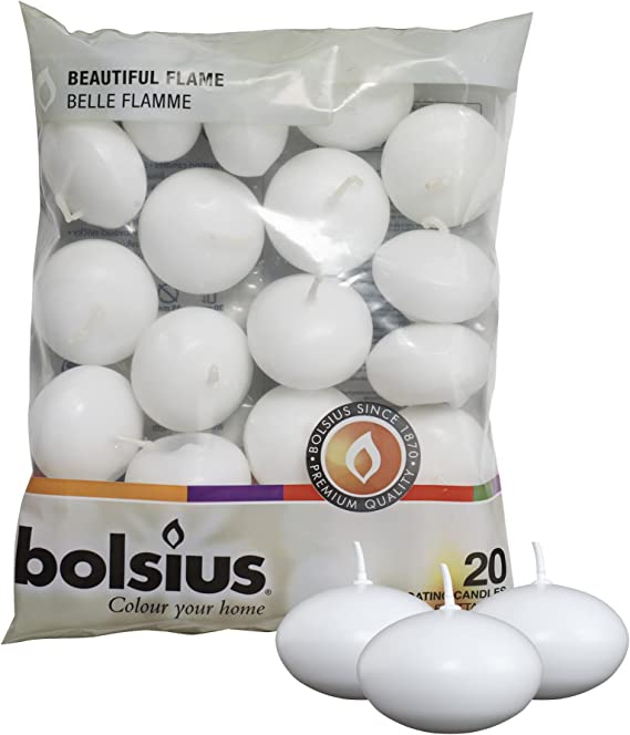 Bolsius White Floating Candles - Box of 20