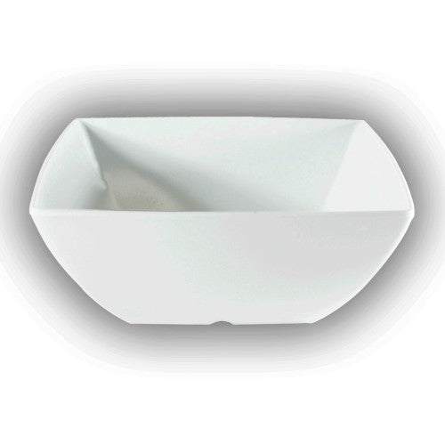 Klassische quadratische Schüssel aus Melamin in Weiß, 651 ml, 12 Stück