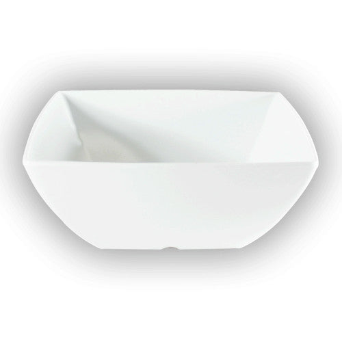 Klassische quadratische Schüssel aus Melamin in Weiß, 2700 ml, 12 Stück