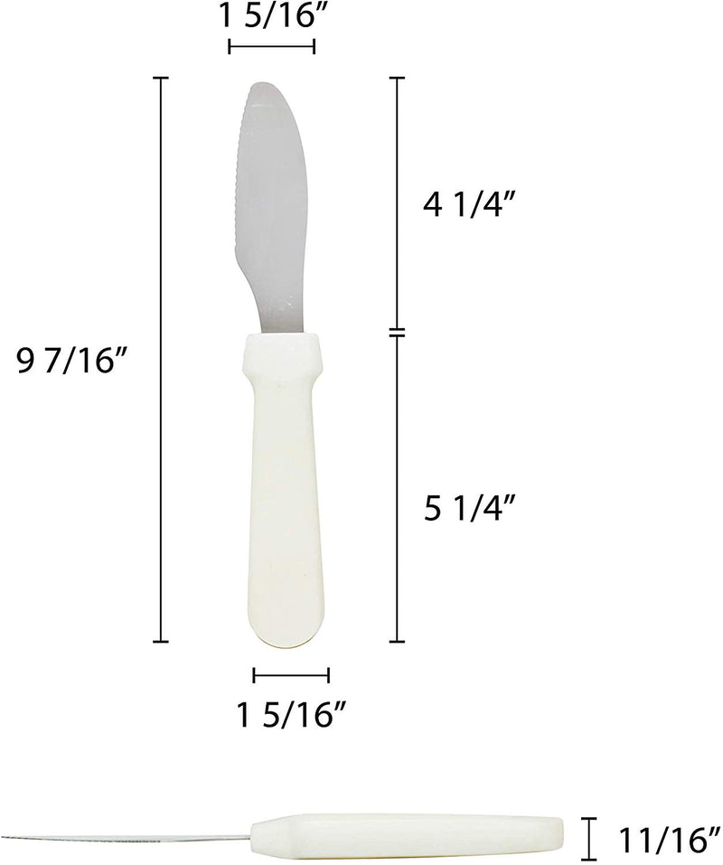 Sandwich Spreader with White Plastic Handle - Available in Packs Of 12, 24, and 36