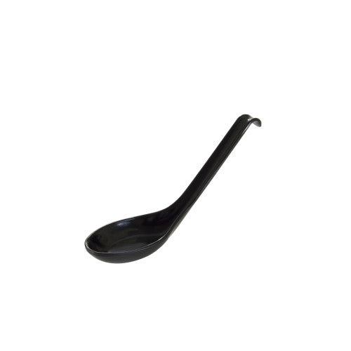 Classic Melamine Black Soup Spoon - Pack of 12