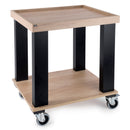 Oak Melamine Gueridon Trolley