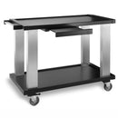 Wooden-Aluminium Trolley 2 Shelf